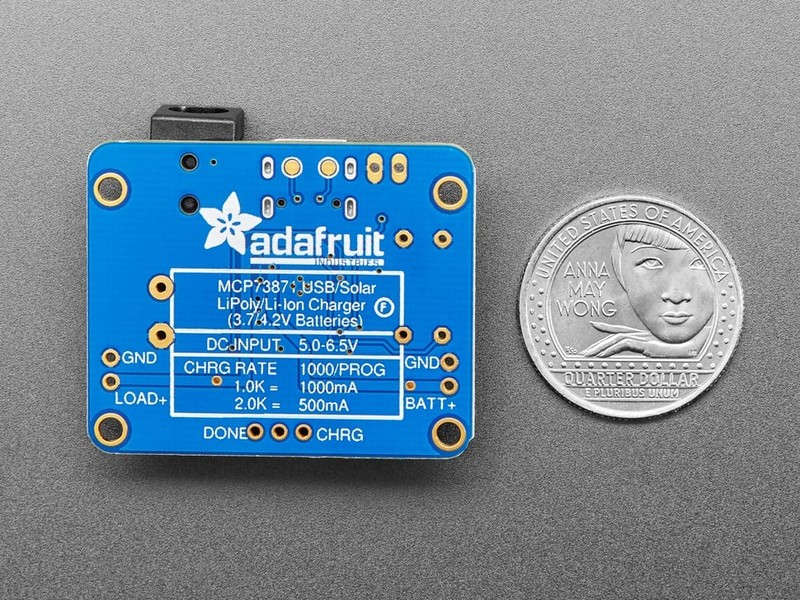 [ Adafruit ADA-390 ] USB / DC / Solar Lithium Ion/Polymer charger – Rev C