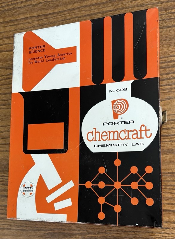 PORTER SCIENCE Chemcraft #608 Chemistry Lab c. 1958 w/ Manual 415 Experiments