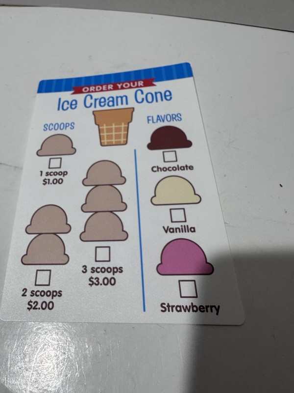 Replacement Melissa & Doug Pretend Ordering Ice Cones And Sandwiches