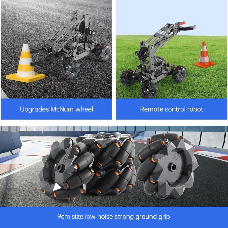 Smart Robot Arm Kit,2-in-1 Science Kits with 4-DOF Robotic Car,Elect... gallery