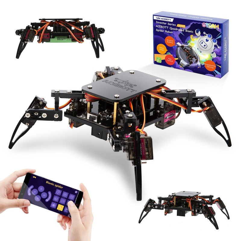 STEM Robotics Science Kits for Adults, ESP8266 Spider Robot Building Kit, App…
