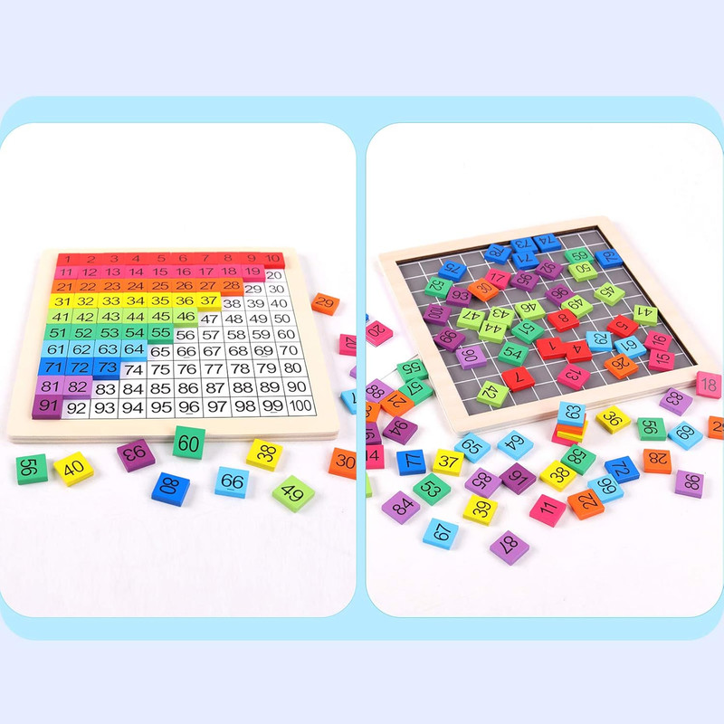 Wooden Montessori Math Counting Hundred Board Toys, 1-100 Consecutive Numbers Le gallery