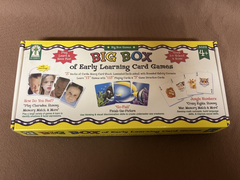 Big Box Early Learning Cards/Games-New Factory Sealed