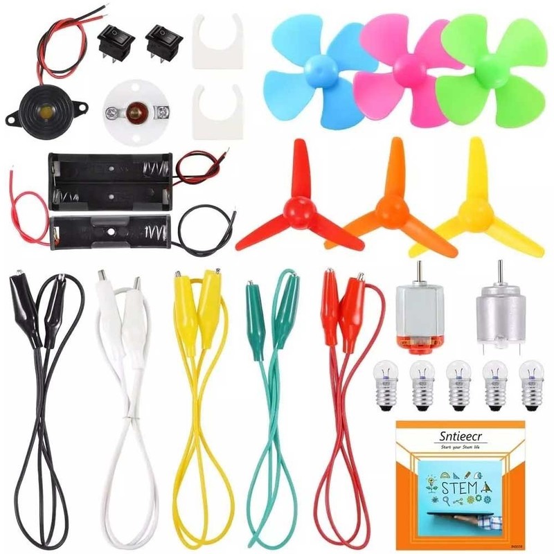 Electric Circuit Kit Kids Science Experiment Motor Project Educational STEM Toy