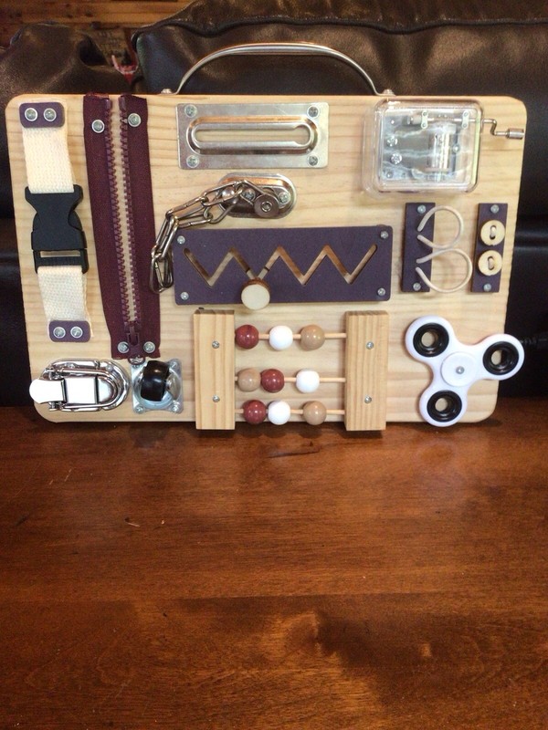 Dementia Alzheimer's Fidget Busy Board Motor Skills Relax Memory ADHD & ADD Help gallery