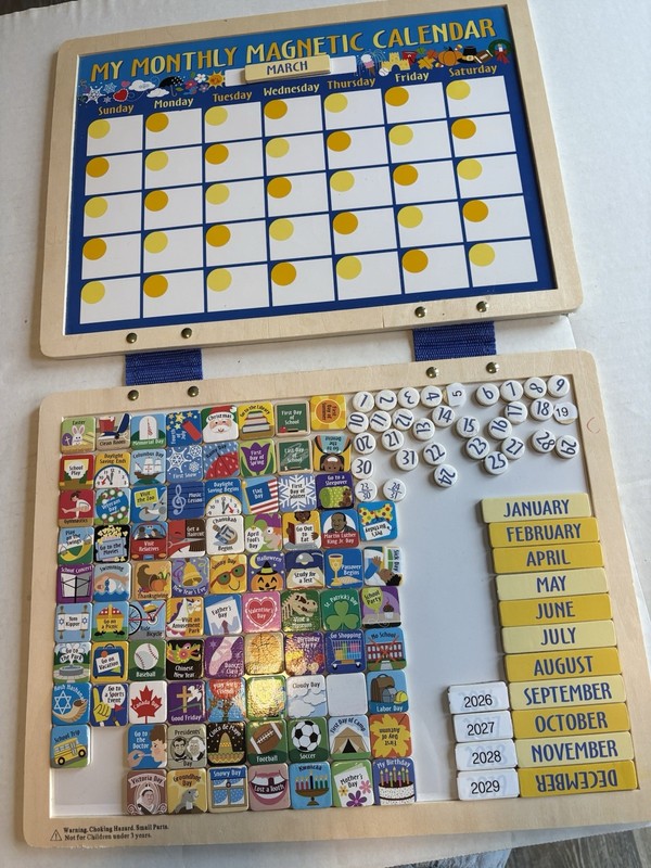 Melissa & Doug Hanging Magnetic Monthly Wall Calendar