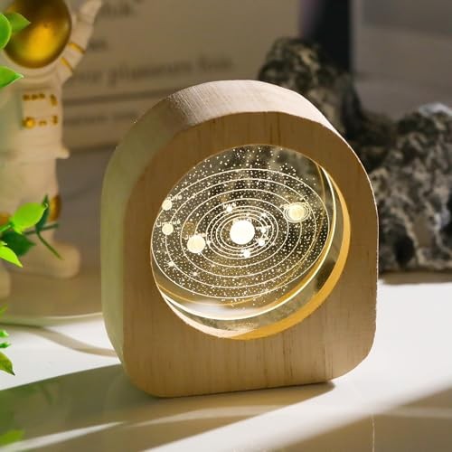 3D Wooden Night Lights Engraving Star Planet Model, Astronomy Solar System gallery