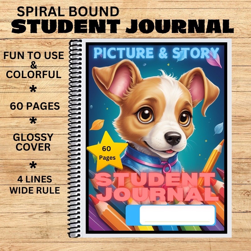 Set of 10 – Story Journals – Wide Rule – Student Journal #JS7