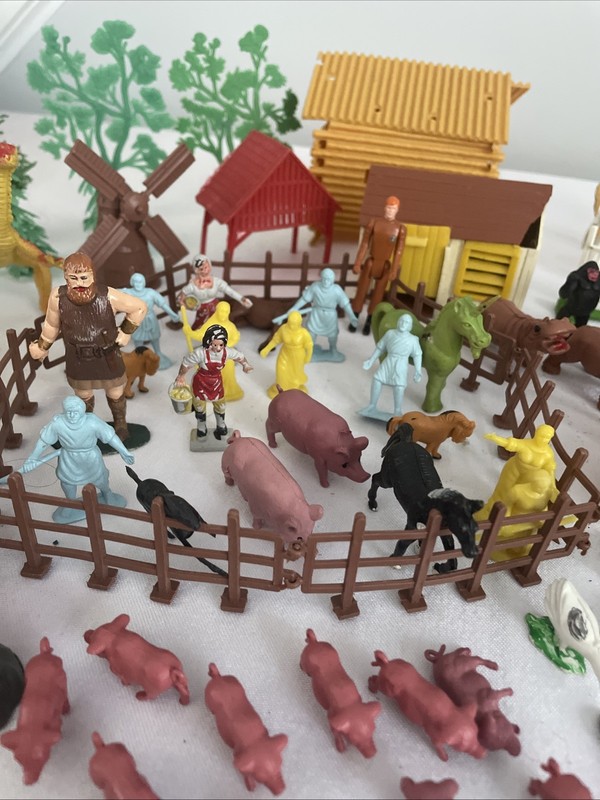 VTG Animal Figures Lot Mixed Farm, Zoo, Others! Trees, People.. All Sizes!! gallery