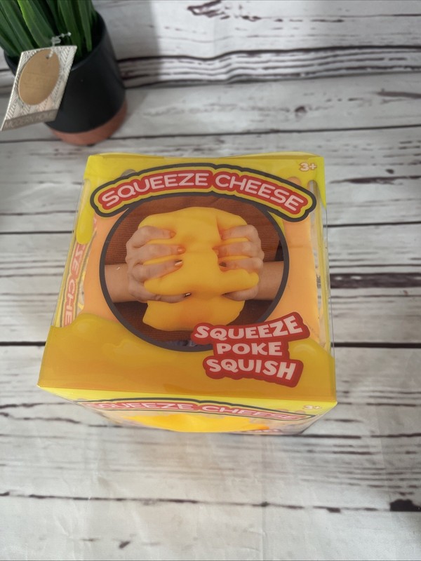 Sunny Days Jumbo Squeezy Cheese Yellow Squishy Toy Stress Relief Sensory Fun 5" gallery