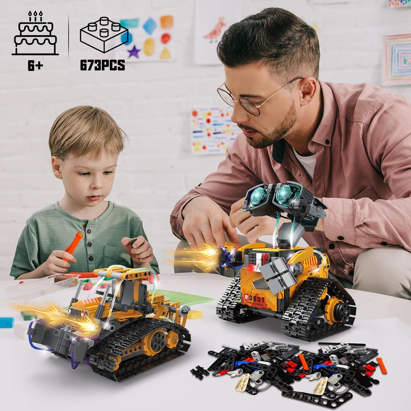 STEM Robot Building Kit for Kids – 5-In-1 Remote & App-Controlled Wall Robotics gallery