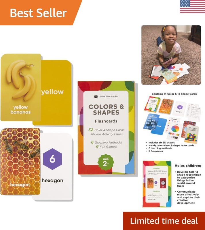Comprehensive Flash Card Set for Kids Age 2-8 – 36 Durable Cards with Activities