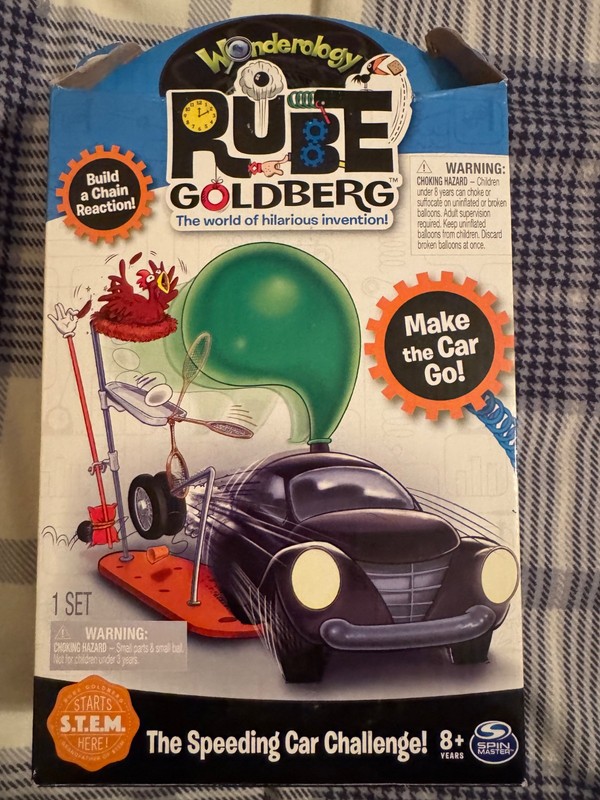 Wonderology Rube Goldberg Speeding Car Challenge Kit, Make The Car New OB