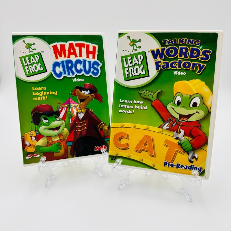 Leap Frog Learning DVD Lot of 2 Beginning Math Pre-Reading Videos Ages 3-6 Good