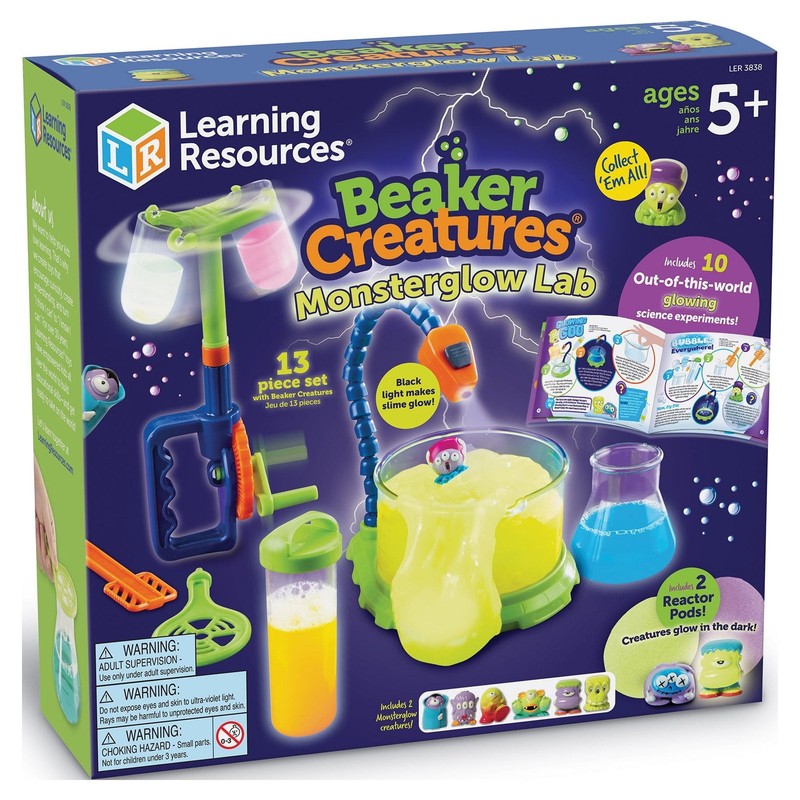 Beaker Creatures Monsterglow Lab – 13 Pieces, Boys and Girls Ages 5+ Kids