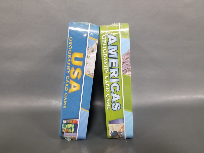 2 New / Sealed World Wise Geography Card Games Americas + USA Home School gallery