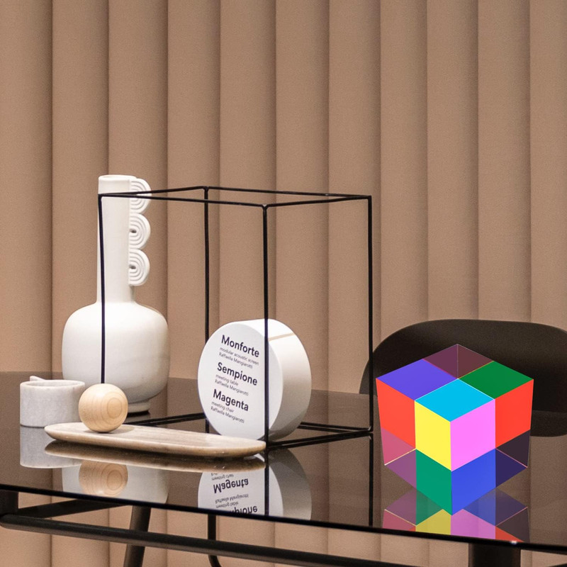 CMY Color Cube, 2.75 Inch (70Mm) Mixing CMYK Cube, Colorful Magic Acrylic Prism gallery