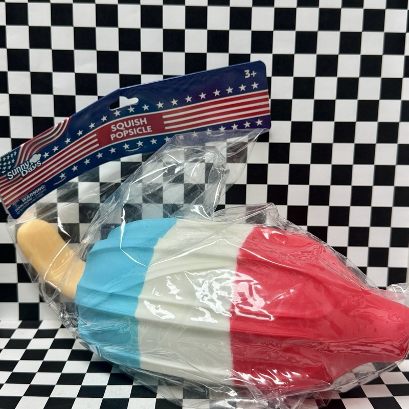 NEW 🚀 SUNNY DAYS JUMBO SQUISHY ROCKET POP! Popsicle Squishy! RED WHITE & BLUE