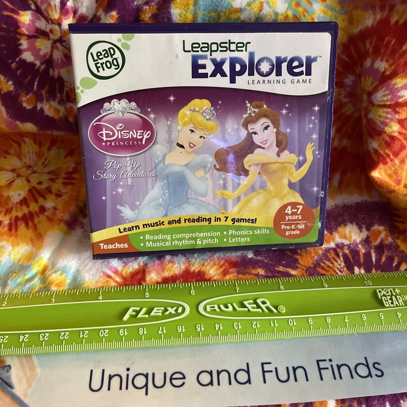 Leap Frog Leapster Explorer Disney Princess Reading Learning Game Pre-K -1st 4-7