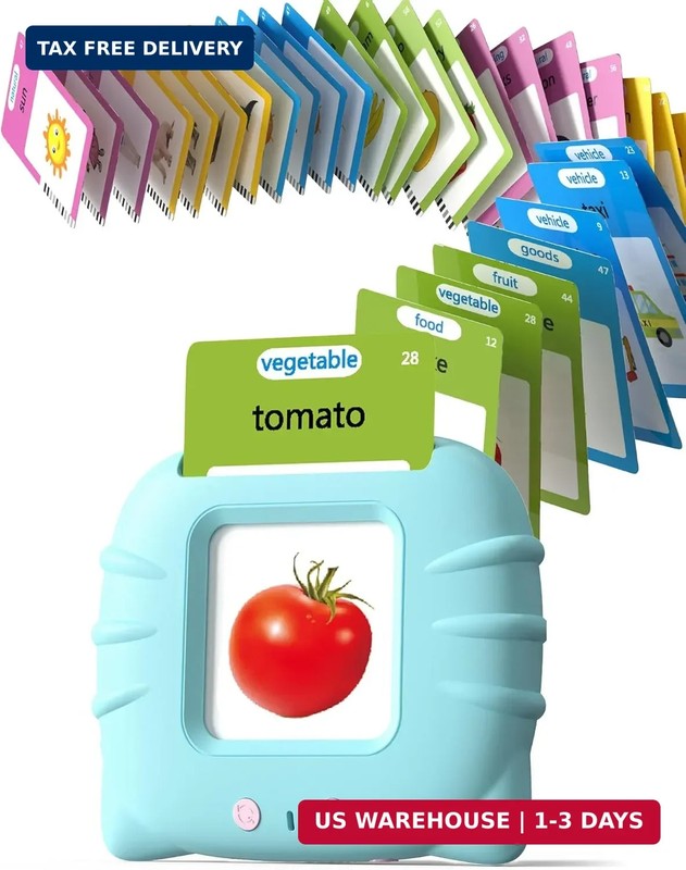 Airbition Talking Flash Cards for Toddlers 1 2 3 4 Year Olds, Montessori Languag