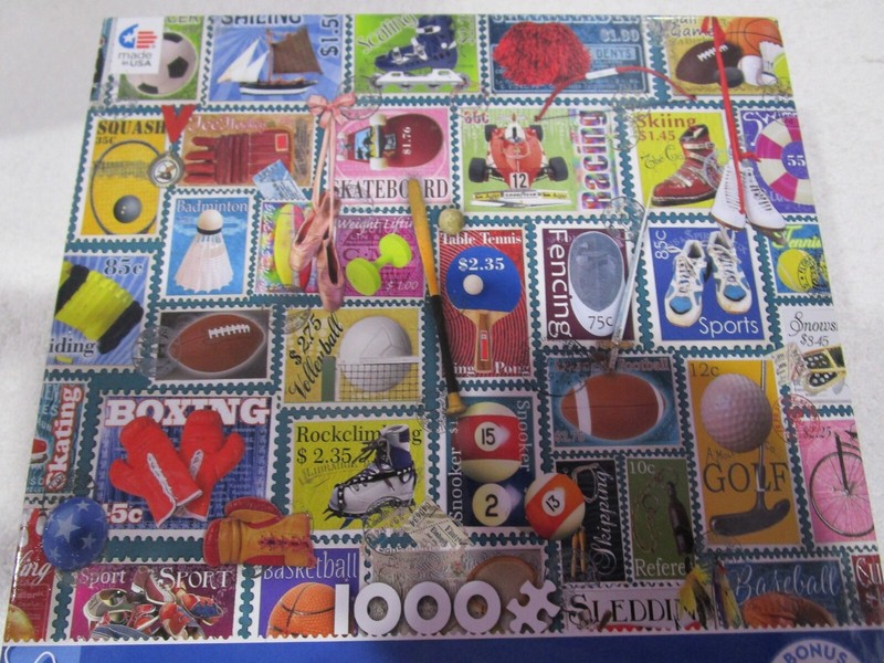 Sports Stamps 1000 Pices Jigsaw Puzzle (Ceaco, 2021)