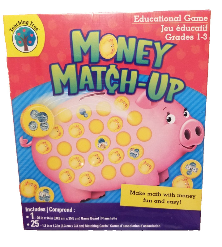 Money Match-Up Game Make Math with Money Teaching Tree Grades 1-3 New