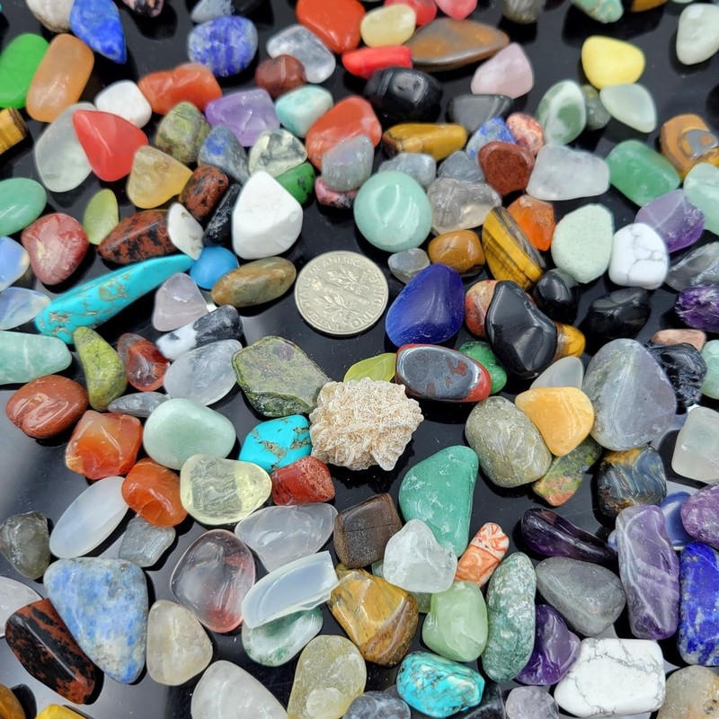 800+ Gemstones & Crystals Set - 30+ Types Bulk Rocks, Minerals Science Kit, Tumb gallery