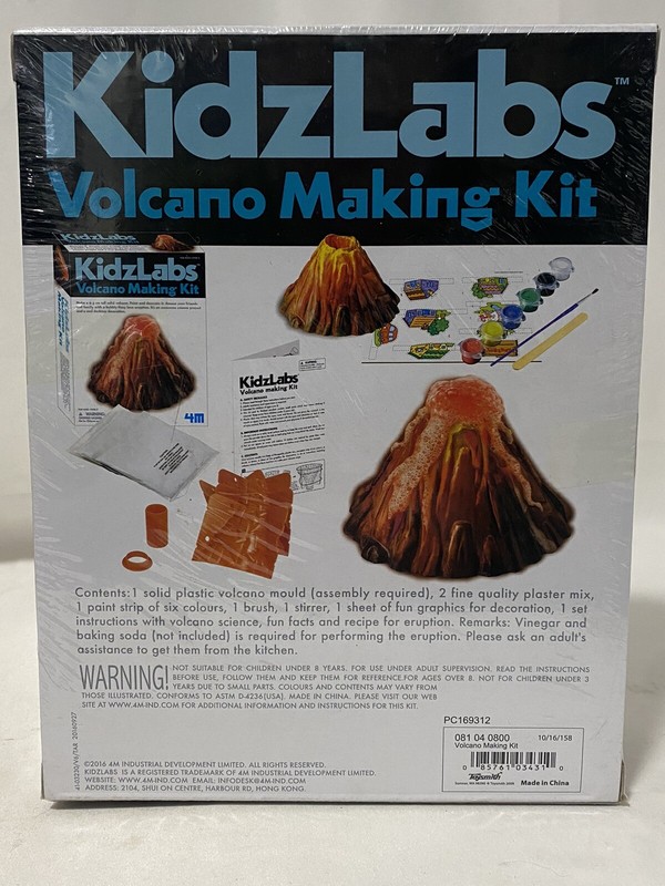 4M Kidz Labs Volcano Making Kit Construction Building Science Fair Project New gallery