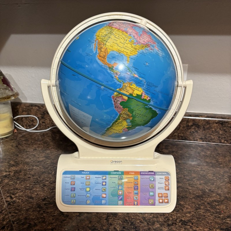 Oregon Scientific Smart Globe Infinity Interactive Learning Globe & Pen WORKS!
