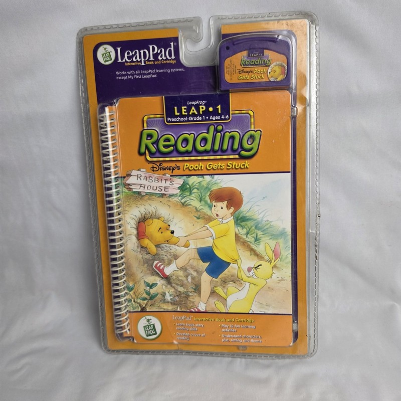 NEW LeapFrog LeapPad Disney’s Pooh Gets Stuck Reading Book Cartridge Leap 1 2001 gallery