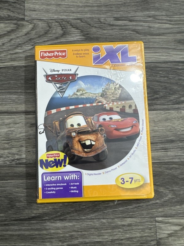 NEW, IXL LEARNING SYSTEM DISNEY PIXAR CARS 2 GAME, FISHER PRICE