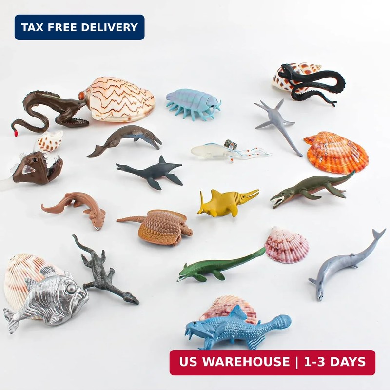 Mini Incredible Prehistoric Sea Creatures Toys for Kids Deep Ocean Animals Figur gallery