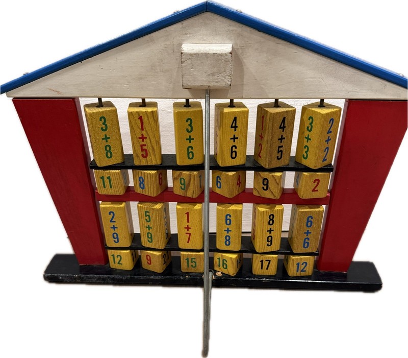 Vintage Playskool Wooden Mathematics Abacus Learning Addition Math Toy-1960's gallery