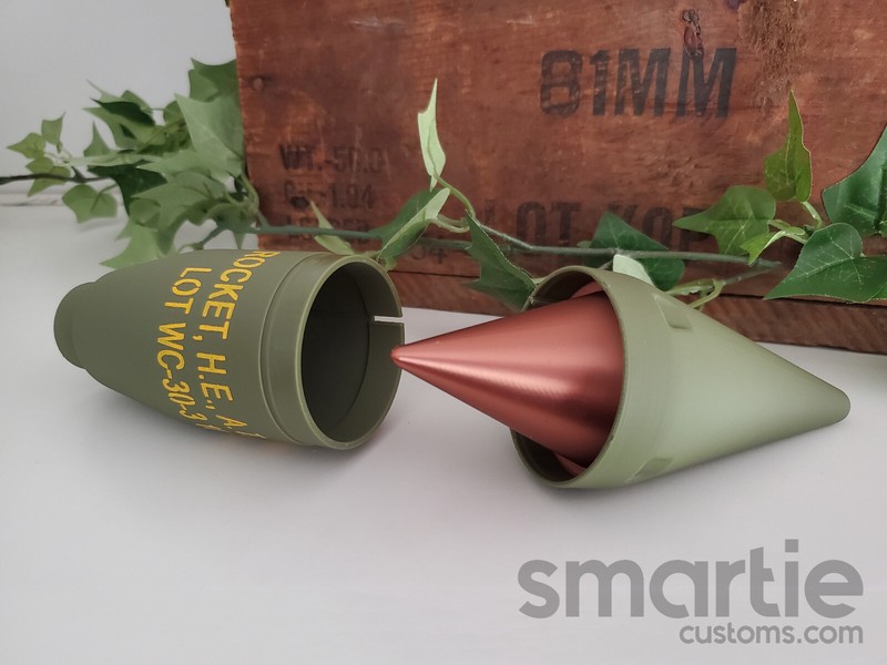DUMMY M6A1 M7A1 60mm HEAT Bazooka Rocket Round - Accurate Size Plastic Replica gallery