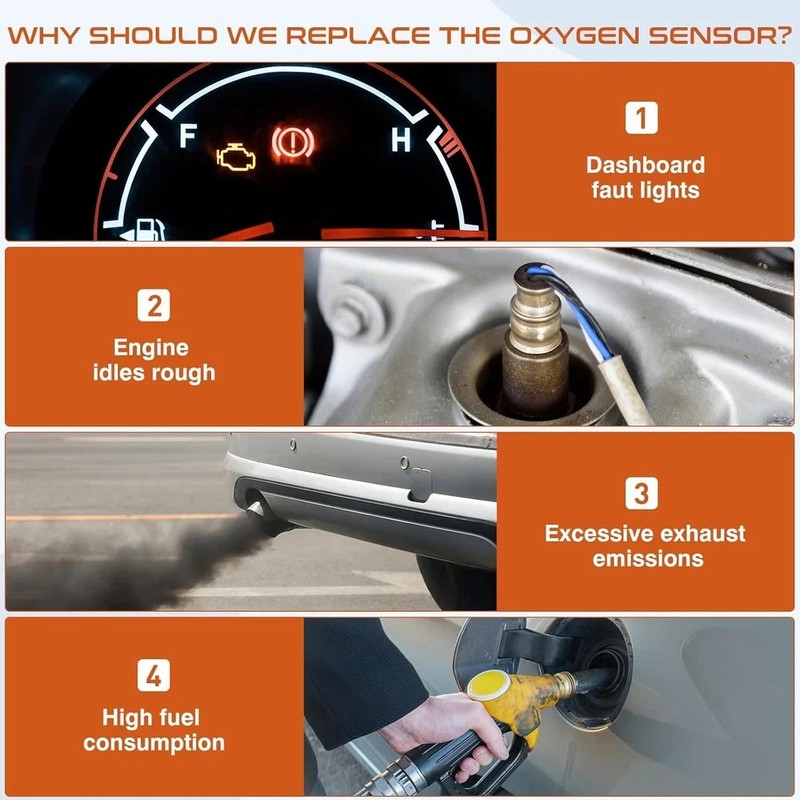 2Pcs Oxygen O2 Sensor Upstream Downstream Compatible with Honda Civic 2001-2005 gallery