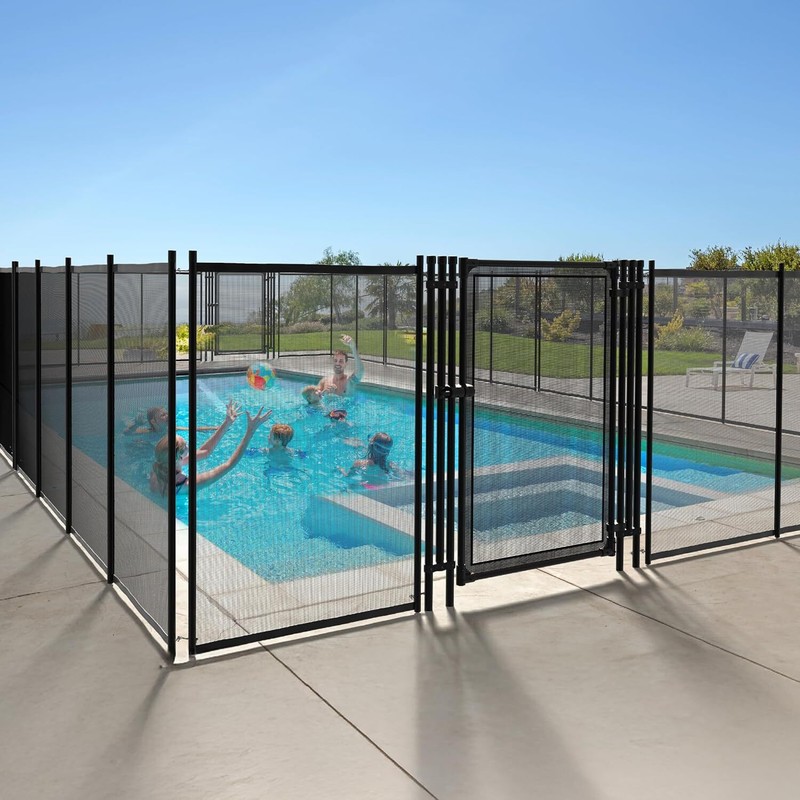 DEFECTIVE FOR PARTS YITAHOME Pool Fence Gate 4 x 32Ft Pool Safety Fence G3D