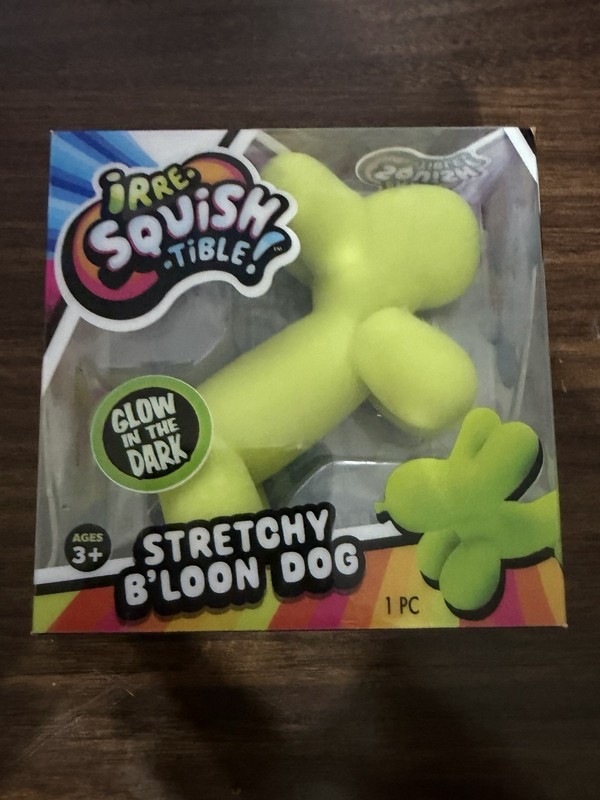 Irresistible Squish Stretchy Balloon Dog Glow in Dark Stress Toy Kids