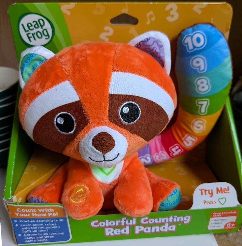 LeapFrog Multi-Color Counting Red Panda Math Toy with Music Leap Frog – NIB