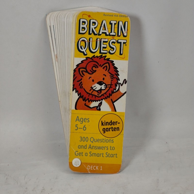 Brain Quest Flash Cards Deck 1 Kindergarten Ages 5-6 300 Q&A Preschool Workman
