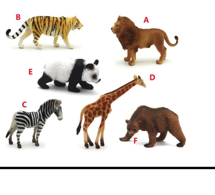 300 Realistic animal toy sets figures Lion, Tiger, Panda, Zebra, Bear, Giraffe