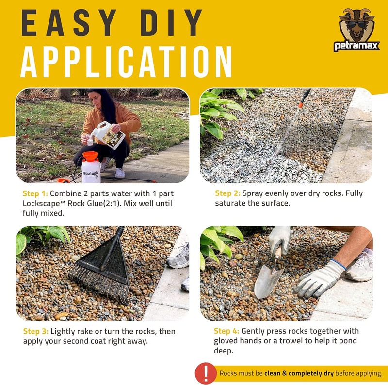 Max Rock Glue for Landscaping, 32 Ounce - Ground Coverage & Pet Safe Mulch Glue gallery