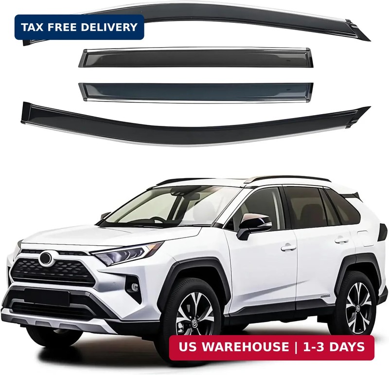 Rain Guards Window Visors 4 Piece Set for Toyota Rav4 2019 2020 2021 2022 2023 2