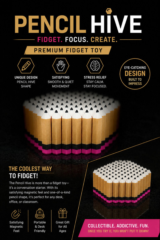 Hive Shaped Pencil Fidget