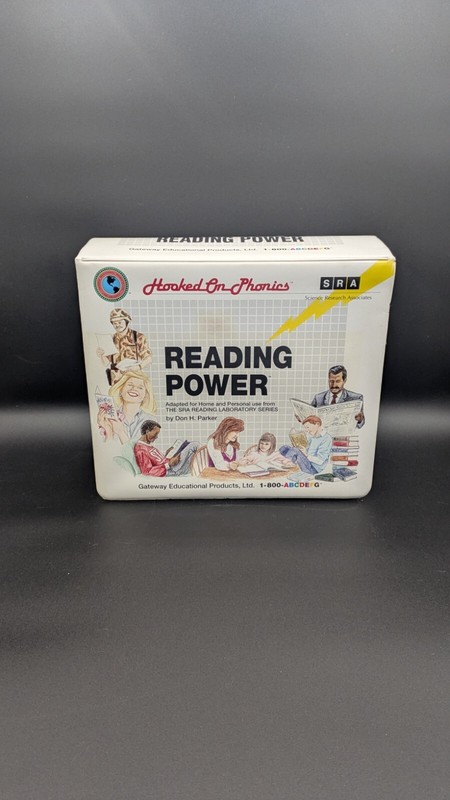 Vintage 1992 SRA Hooked On Phonics READING POWER Cassette Tapes with Books