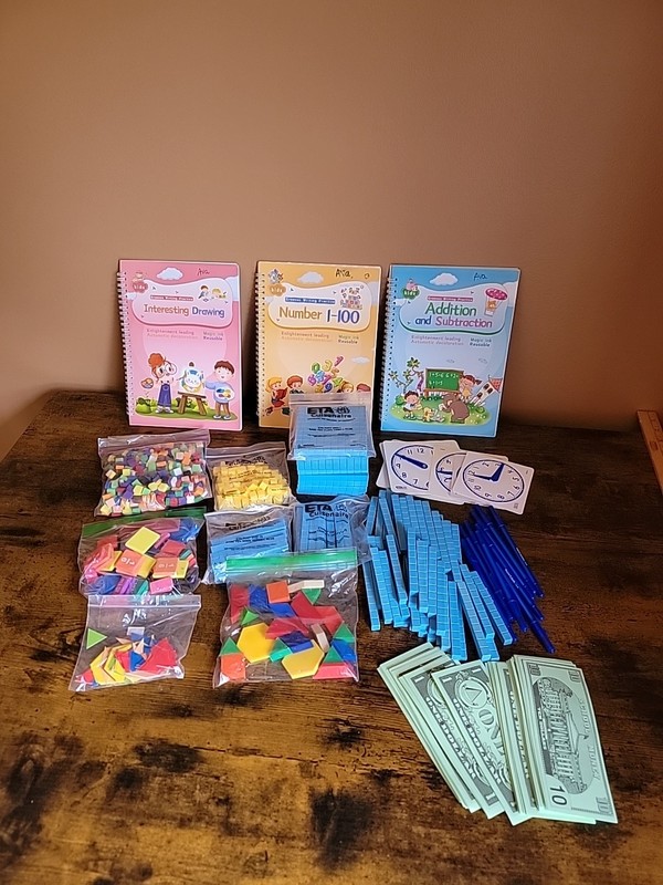 Math Manipulative Base 10 Time Money Fractions Homeschool Writing Shapes Teacher