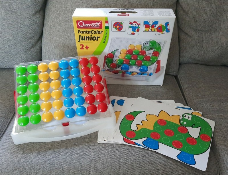 Fantacolor Junior Mosaic Pegboard Quercetti Art Educational Toy 48 Pcs Age 2+