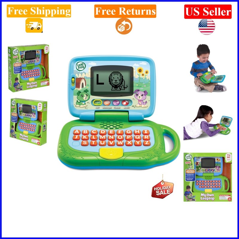 My Own Leaptop Green Preschool Kid’s Laptop Toy, 2+ , Learning Mode