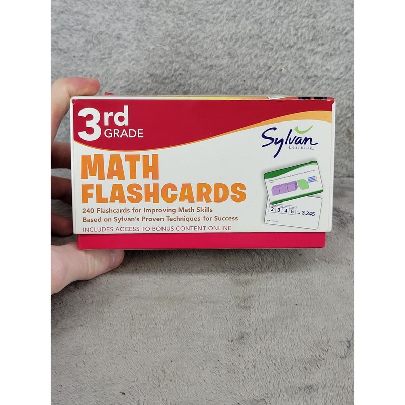 Sylvan Learning 3rd Grade Math Flashcards 240 Cards Multiplication Division 2013