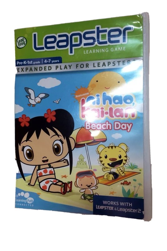 Ni Hao Kai Lan Beach Day Leapster/2 Learning Game Pre-K 1st Math 4-7 Years