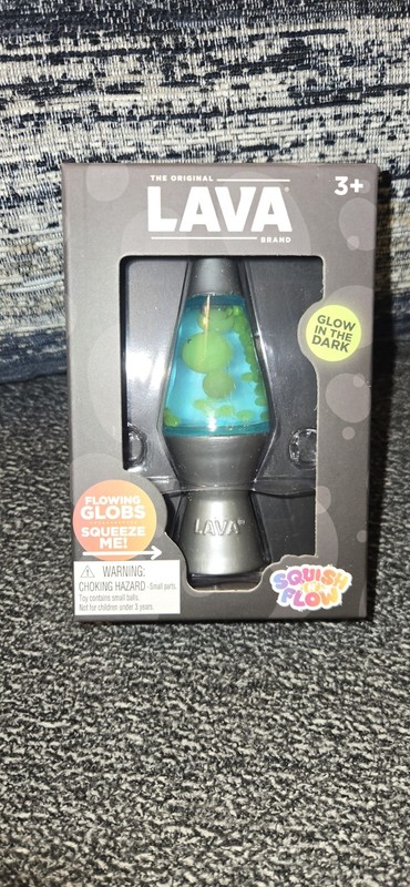 LAVA Squish N' Flow Squeeze Toy Glow In The Dark Green/Blue